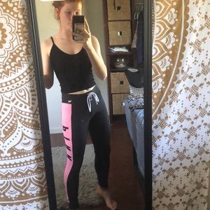 Pink leggings/ sweatpants